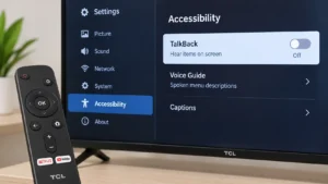قطع سخنگوی تلویزیون TCL؛ آموزش خاموش کردن TalkBack و Voice Guide
